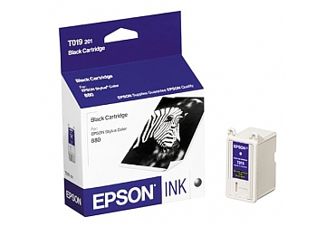 Cartucho Inkjet Epson T019201 negro, compatible con Stylus Color 880, original. Rendimiento 630 paginas aprox