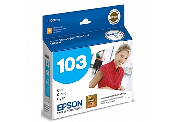 Cartucho Inkjet Epson T103220 cyan, compatible con Stylus Office TW40, TX600FW, original. 