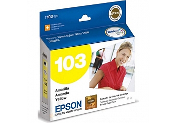 Cartucho Inkjet Epson T103420 amarillo, compatible con Stylus Office TW40, TX600FW, original. 