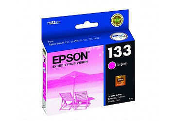 Cartucho Inkjet Epson T133320 magenta, compatible con Stylus Stylus T22, T25, TX120, TX125, TX420W, original. Rendimiento 355 paginas aprox  