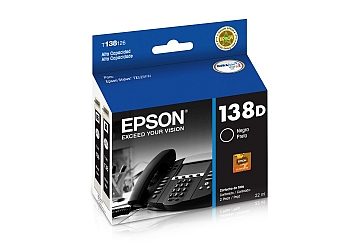 Cartucho Inkjet Epson T138126 Twin Pack negro, dos unidades de alta capacidad. compatible con Stylus Office TX525FW, original. Rendimiento 805 paginas 