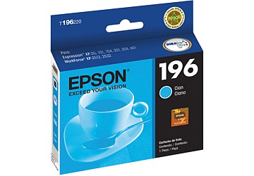 Cartucho Inkjet Epson T196220-AL cyan, compatible con Expression XP-401/ WorkForce WF2532, original. Rendimiento 210 paginas 