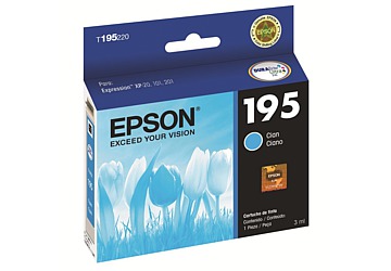 Cartucho Inkjet Epson T195220-AL cyan, compatible con Expression XP-101/ XP-201 / XP-211, original. Rendimiento 210 paginas 