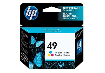 Cartucho Inkjet HP 51649A (#49) color, compatible con HP DeskJet 350C, 350CBI, 600, 600C, 610C, 610CL, 612C, 615, 630C, 632C, 640C, 642C, 648C, 656C, 656CVR, 660C, 660CSE, 670C, 670TV, 680C, 682, 690C, 691, 692C, 693C, 694C, 695C, 697C, 
Officejet 500, 520, 570, 580, 590, 600, 610, 630, 635, 700, 710, 720, 725, DeskWriter 600, 660, 680, 694, DeskJet PSC 370, 380, Apollo 2100U, 2150U, 2200U, 2250U, 2500U, 2500P, 2600U, 2600P, original, rendimiento 155 páginas aprox, contenido 11ml. 