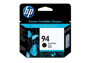 Cartucho Inkjet HP C8765WL (#94) negro, compatible con DeskJet 5740, 570XI, 6540, 6540DT, 6540XI, 6840, 6840DT, 6840XI, 9800, 9800d, PhotoSmart 2610, 2610V, 2610XI, 2710, 2710XI, 8150, 8150V, 8150XI, 8450, 8450XI, OfficeJet d125xi, d135, d145, d155xi,  6210, 6210V, 6210XI, 7110, 7130, 7140xi, 7310, 7310XI, 7410, 7410XI, DeskJet PSC 1610, 1610V, 1610XI, 2350 all in one, 2355, 2355V, 2355XI, Color InkJet Printer cp1160 series, Digital Copier Printer 610, original,  rendimiento 450 páginas aprox., contenido 11 ml.