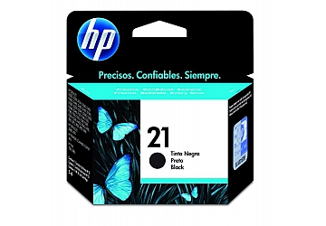 Cartucho Inkjet HP C9351A (#21) negro, compatible con DeskJet D1330, D1360, D1460, D2320, D2330, D2345, D2360, D2460, F4180, F340, F350, F380, 3910, 3915, 3920, 3930, 3940, 3940V, DeskJet PSC 1410, 1410V, 1410XI, OfficeJet 4315, 4355, Fax 1250,  original, rendimiento 150 páginas aprox., contenido 5 ml.