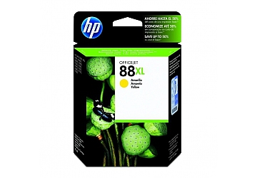 Cartucho Inkjet HP C9393AL (#88XL) amarillo, compatible con OfficeJet Pro K5400 (serie), Color K550 (serie), K8600 (serie), Color K8600 (serie), L7580, L7590, L7680, L7780, original, rendimiento 1680 páginas aprox., contenido 17.1 ml.