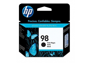 Cartucho Inkjet HP C9364WL (#98) negro, compatible con DeskJet 5740, 5940, 6520, 6540, 6540DT, 6540XI, 6840, 6840DT, 6840XI, PhotoSmart 2575, 2610, 2610V, 2610XI, 2710, 2710XI, 8050, 8150, 8150V, 8150XI, 8450, 8450XI, C4180, D5060, D5063, D5065, D5069, HP Printer/Scanner/Coppier 2355, Officejet 7310/7410 original,  rendimiento 400 páginas aprox. Cont. 11 ml