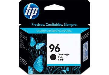 Cartucho Inkjet HP C8767WL (#96) negro, compatible con DeskJet 5740, 5940, 6540, 6540 dt, 6840 dt, 6940, 9800, 9800d PhotoSmart 2610,  2710 All in One, 8150, 8450, 8050, 7310, OfficeJet 6210, 7110, 7130, 7140xi, 7310, 7410 All in One, d125xi, d135, d145, d155xi, Color InkJet Printer cp1160 series, Digital Copier Printer 610, original, rendimiento 800 páginas aprox., contenido 21 ml.