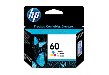 Cartucho Inkjet HP CC643WL (#60) color, compatible con DeskJet D1658, D1660, D1663, D1668, D2530, D2545, D2560, D5560, F4240, F4250, F4280, F4480, PhotoSmart C4780, C4680, original, rendimiento 165 copias aprox.