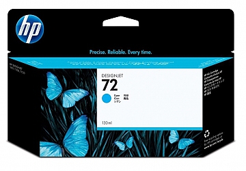 Cartucho Inkjet HP C9371A (#72) cyan, compatible con DesignJet T610, T1100, original, contenido 130 ml.