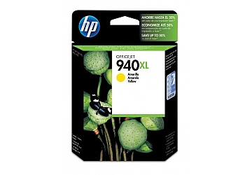 Cartucho Inkjet HP C4909AL (#940XL) amarillo, compatible con OfficeJet Pro 8000 Printer, Pro 8500, original. Rendimiento: 1400 paginas