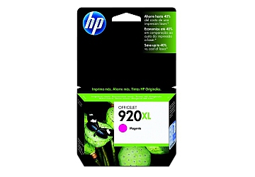 Cartucho Inkjet HP CD973AL (#920XL) magenta, compatible con OfficeJet 6500, OfficeJet 6500 Wireless, OfficeJet 6000 Printer, original, contenido 6 ml.