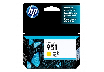 Cartucho Inkjet HP CN052AL (#951) amarillo, compatible con OfficeJet Pro 8100 / OfficeJet Pro 8600, original, rinde aprox 750 paginas