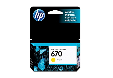 Cartucho Inkjet HP CZ116AL (#670) amarillo, compatible con Deskjet 3525 / Deskjet 4615 / Deskjet 4625 / Deskjet 5525, original, rinde aprox 300 paginas