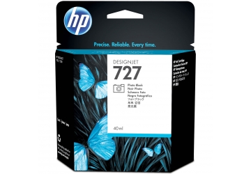 Cartucho Inkjet HP B3P17A (#727) negro fotografico, compatible con DesignjetT920 ePrinter / DesignjetT1500 ePrinter / DesignjetT2500 eMultifunción, original, contenido 40ml