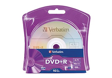 DVD-R Verbatim 4.7GB/120 minutos, 16x, bulk x 10 unidades, blister