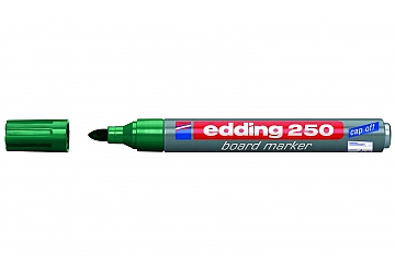 Marcador Edding 350 para pizarra blanca, punta redonda de 1.5 a 3mm, trazo ancho y uniforme, cuerpo de aluminio, recargable, tinta al alcohol. Doble punta para recambiar. 