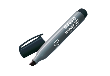 Marcador Pelikan 710 permanente con punta biselada, para escribir sobre cualquier superficie, punta de fibra acrílica de gran resistencia. Tinta al solvente, resistente al agua y de secado instantáneo. Recargable.