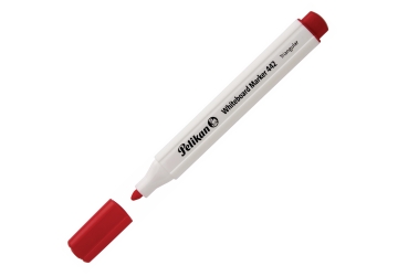 Marcador Pelikan 442 para pizarra blanca. Cuerpo redondo y ergonomico para una mejor y confortable sujecion. Punta biselada indeformable. Tinta de facil borrado que no mancha la superficie de la pizarra