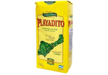 Yerba Mate Playadito con palo x 1000grs., Bajo contenido de polvo. Libre de gluten. Sin TACC