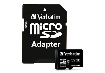 Memoria Micro SD Verbatim de 32 GB clase 10, incluye adaptador