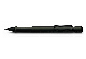 Portaminas Lamy Safari con cuerpo plástico color negro, con capuchón metálico flexible. De origen alemán y de excelente calidad