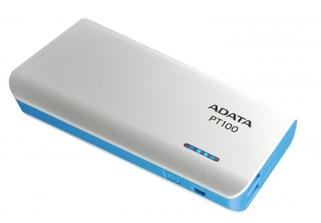 Power Pack Adata PT100 10000mAh, capacidad que permite cargar hasta 2 dispositivos a la vez rápidamente. Brinda hasta un máximo de 6 cargas. Posee una lampara led que puede ser utilizada como linterna