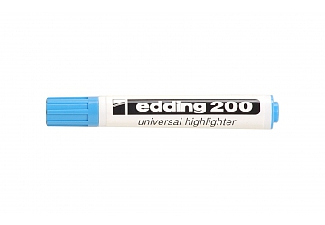 Resaltador Edding 200 punta chanfleada y trazo grueso, apto para escribir sobre papel de fax. Punta 2 - 5 mm