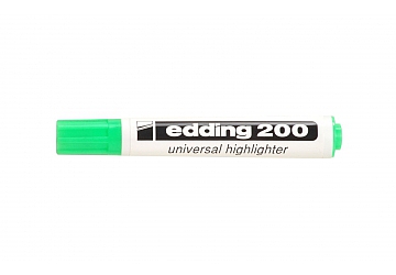 Resaltador Edding 200 punta chanfleada y trazo grueso, apto para escribir sobre papel de fax. Punta 2 - 5 mm