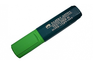 Resaltador Faber Castell T-46 textliner, apto para papeles, fotocopias y fax, tinta a base de agua con clip de excelente sujetación y punta biselada