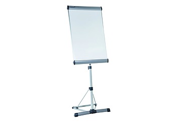 Rotafolio pizarra Premium 68 x 105 cm con pie metalico tripode plegable. Rotafolio con atractivo diseño de alta gama. Estructura solida y ergonomica que facilitan el uso y el traslado. Superficie de acero laqueado magnetica apta para imanes y para escribir con marcadores. Incluye dos brazos laterales extensibles, plegables y magneticos de los que se pueden colgar papeles. Riel sujeta papeles desmontables y ganchos moviles para block de rotafolio, se ajustan a casi todos los formatos. Regulacion de altura facil y con variabilidad ilimitada. No incluye block para rotafolio