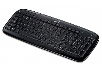 Teclado Genius 110 Slim Star PS/2. Teclado SlimStar 110. Teclado delgado para Windows VistaResistente a derrames gracias a su diseño que lo protege contra derrames accidentales. Teclas delgadas que proporcionan un tacto de muy bajo nivel de ruido y alto confort.