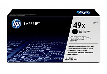 Toner HP Q5949X negro, compatible con LaserJet 1320 (serie)/3390/3392, original rendimiento 6000 páginas.