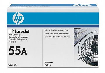 Toner HP CE255A Negro, compatible con LaserJet P3015d, P3015dn, P3015x, original. Rendimiento 6000 paginas aprox 