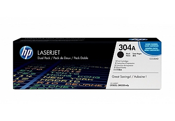 Toner HP CC530AD Twin Pack negro , compatible con LaserJet CP2025 / CM2320, original. Rendimiento 7000 paginas