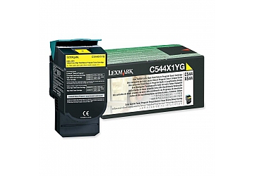 Toner Lexmark C544X1YG amarillo, compatible con X544n, X544dn, X544dtn, X544dw, X546dtn, X548de, X548dte, C544n, C544dn, C544dtn, C544dw, C546dtn,  original, alto rendimiento. Aprox 4000 paginas