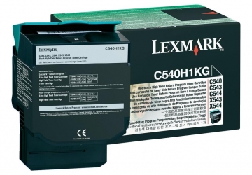 Toner Lexmark C540H1KG negro, compatible con X544 (serie), X543dn, X546dtn, X548dte, x548de, C544 (serie), C543dn, C546dtn, C540n, C540dw, original, alto rendimiento. Aprox 2500 paginas