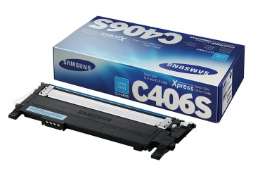 Toner Samsung CLT-C406S cyan, compatible con CLP-365, CLX-3305 series,CLP-360,  original, rendimiento aprox 1000 paginas